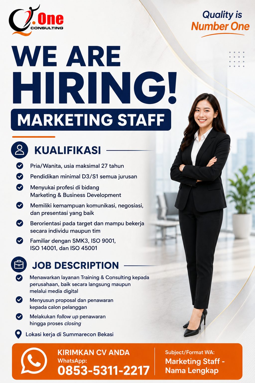Job Vacancy Marketing Staff